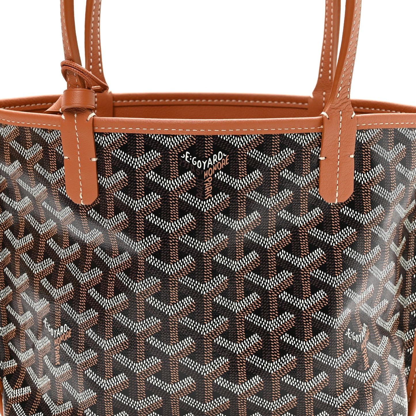 Goyardine Reversible Mini Anjou Black Gold