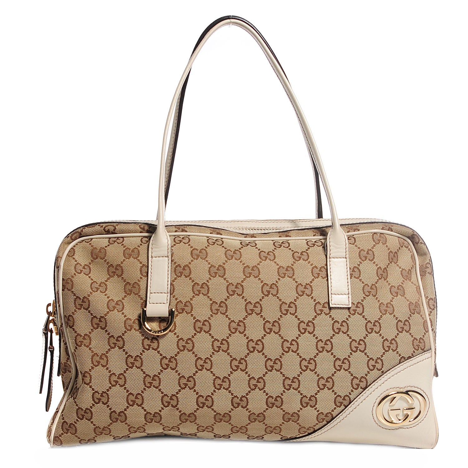 Gucci Monogram Medium New Britt Boston Off White 1 of 7