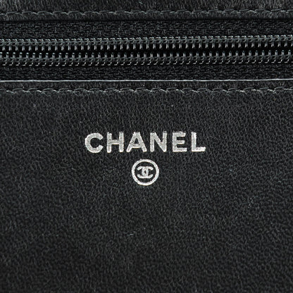 Chanel Lambskin Quilted Boy Wallet On Chain WOC Black 6 of 11