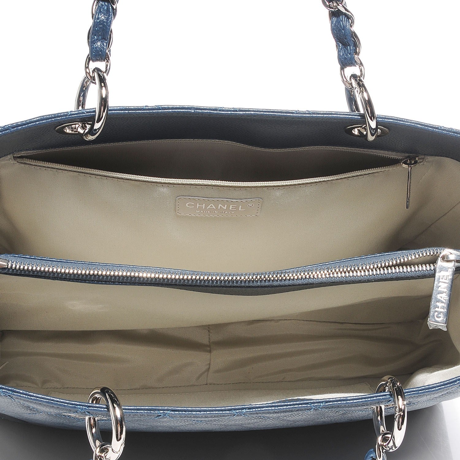 Chanel Caviar Grand Shopping Tote GST Blue 7 of 7