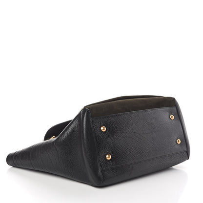 Mulberry Silky Calf Nubuck Medium Willow Tote Black Dark Green 3 of 9