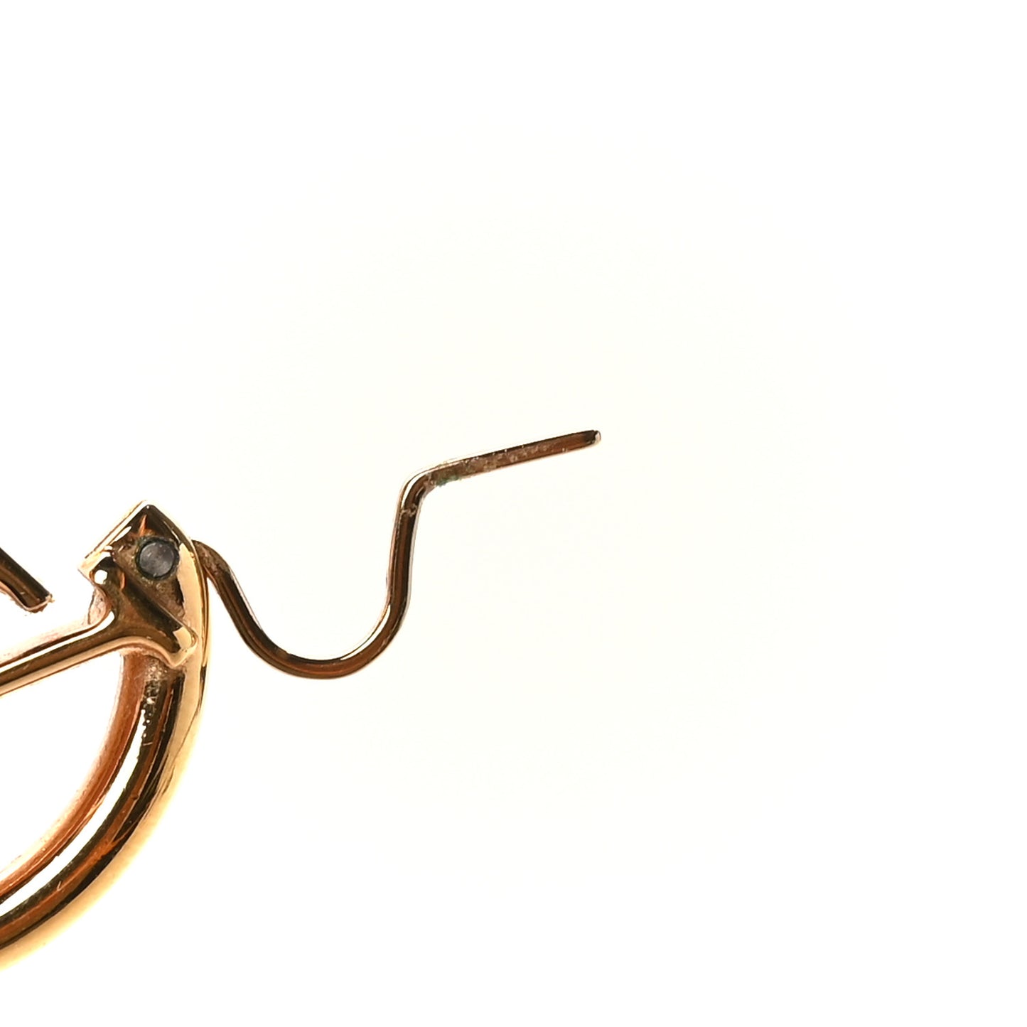 Metal Small Louise Hoop Earrings Gold