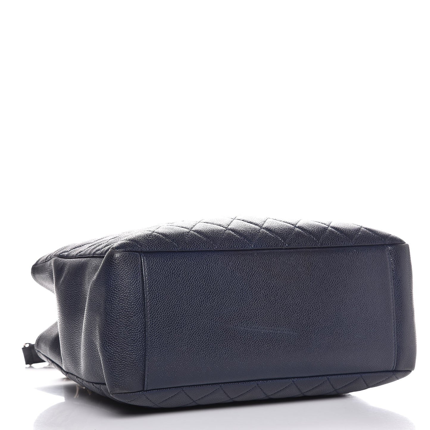 Caviar Quilted Grand Shopping Tote GST Dark Navy Blue