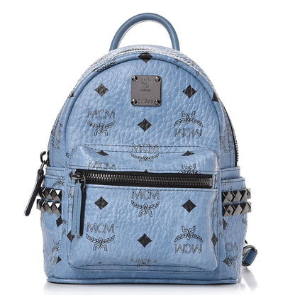 MCM Visetos Side Stud X-Mini Stark Bebe Boo Backpack Blue 1 of 10