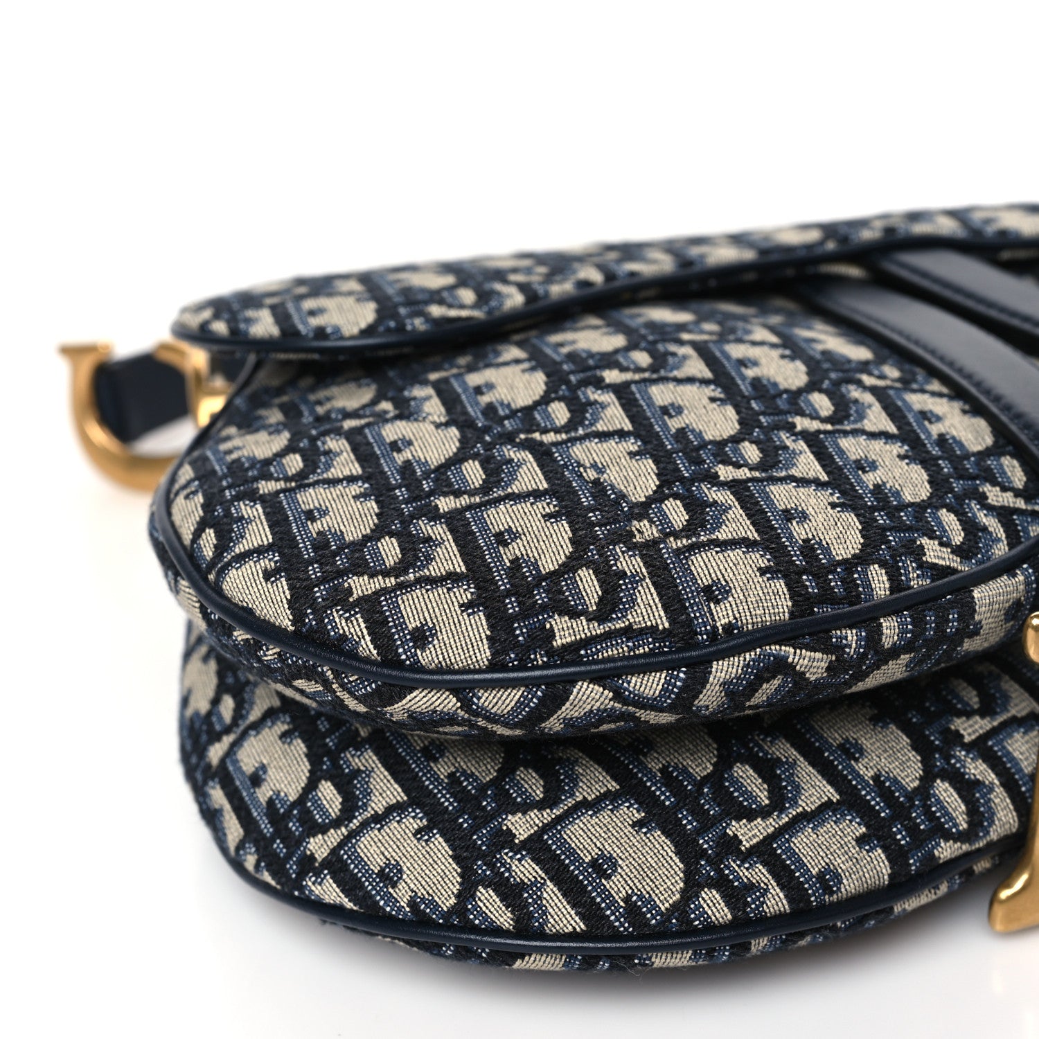 Christian Dior Oblique Saddle Bag Blue 8 of 10