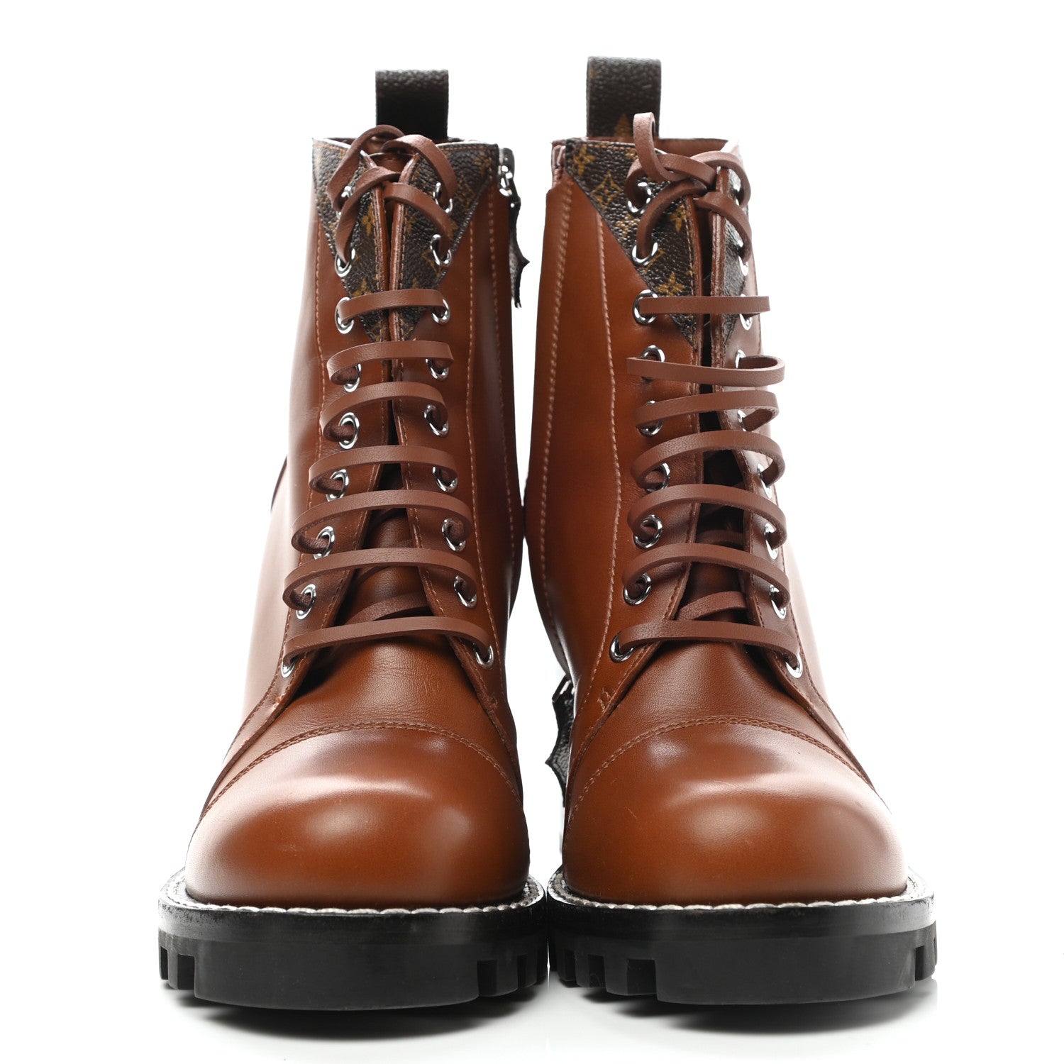 Louis Vuitton Calfskin Monogram Star Trail Ankle Boots 39 Cognac 2 of 8