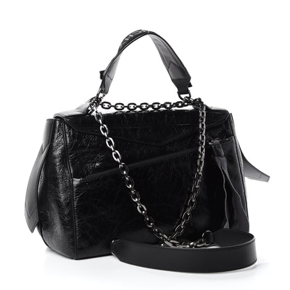 Givenchy Creased Patent Calfskin Medium ID Flap Black 3 of 13