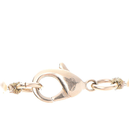 Chanel Graduated Pearl Crystal CC Long Necklace Light Gold 5 of 5