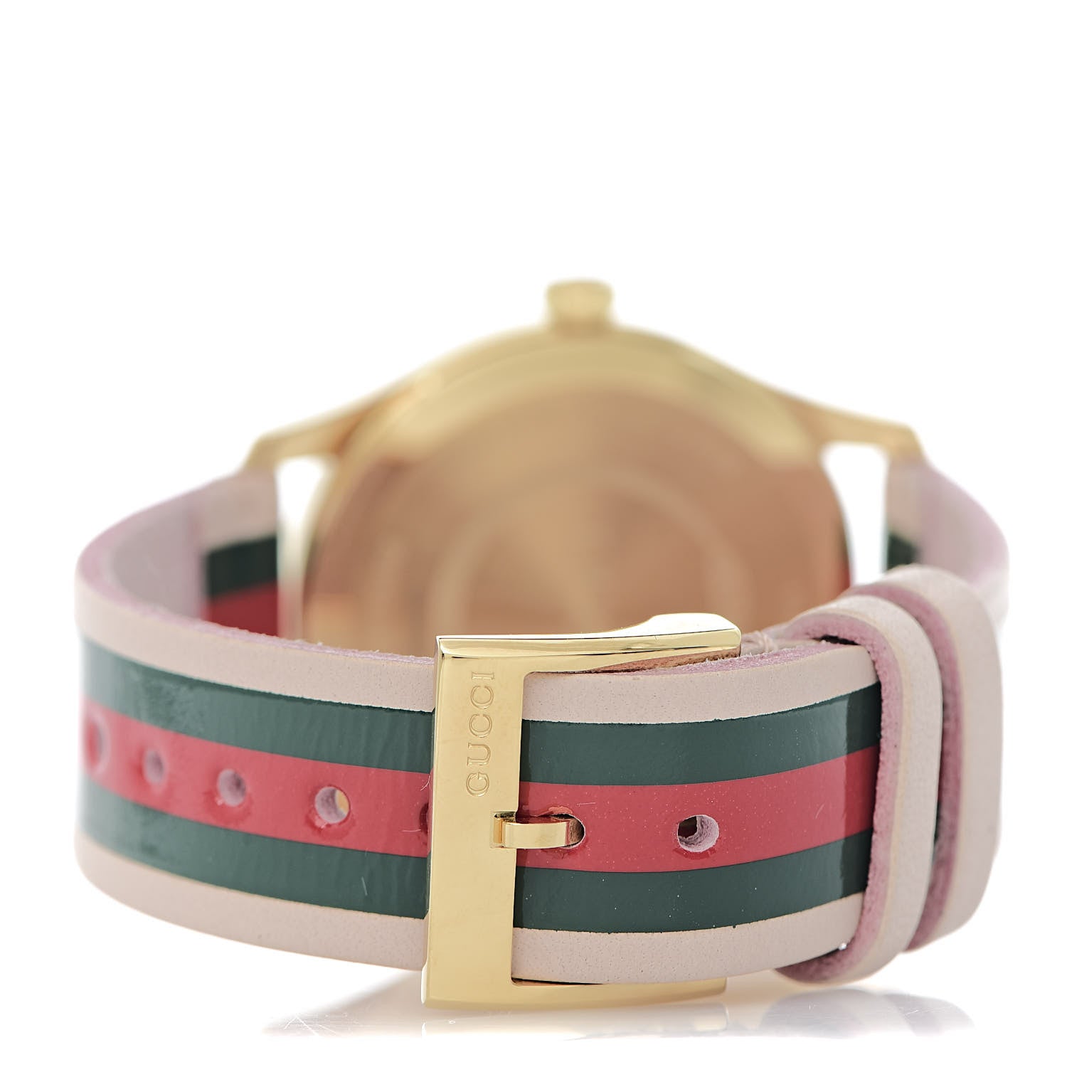 Gucci Stainless Steel Calfskin 38mm G-Timeless Stripe Web Quartz Watch Pink 4 of 6