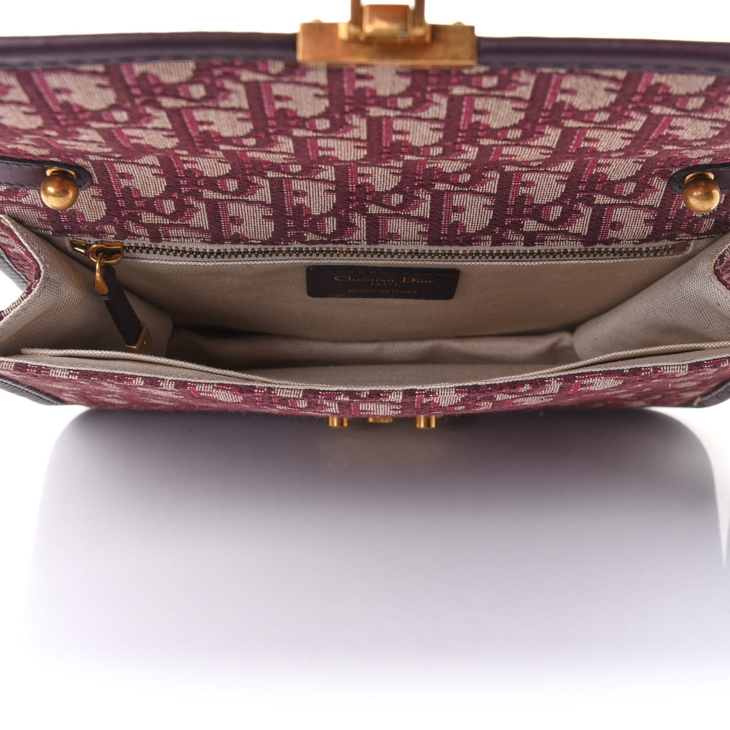 Oblique DiorAddict Flap Bag Burgundy