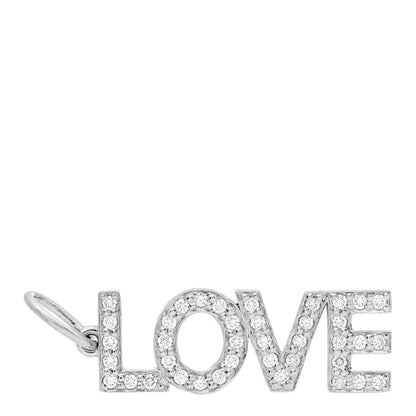 Tiffany Platinum Diamond Love Charm 1 of 3