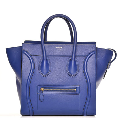 Celine Drummed Calfskin Mini Luggage Indigo 1 of 7