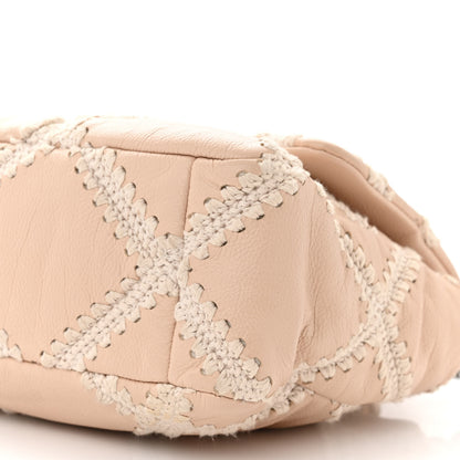 Chanel Calfskin Crochet Large Chanel 19 Flap Beige 12 of 13