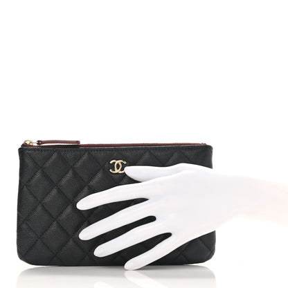 Chanel Caviar Quilted Cosmetic Case Black 2 of 9
