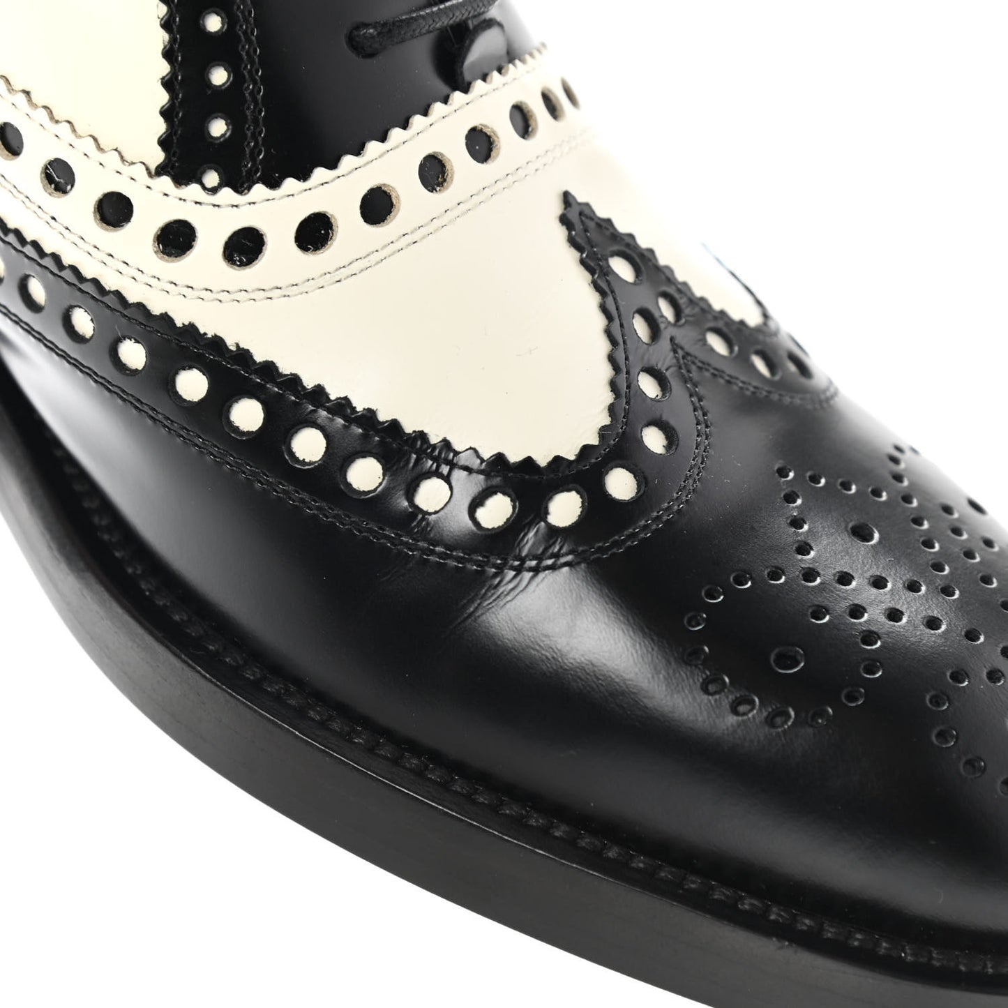 Calfskin Diorunit Oxford Flats 39 Black White