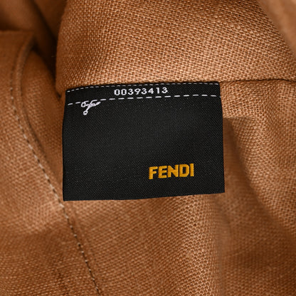 Fendi Canvas Vitello Regular 2Jours Tote Beige 9 of 12