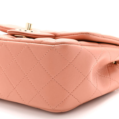 Chanel Lambskin Quilted Mini Square Flap Dark Beige 9 of 10