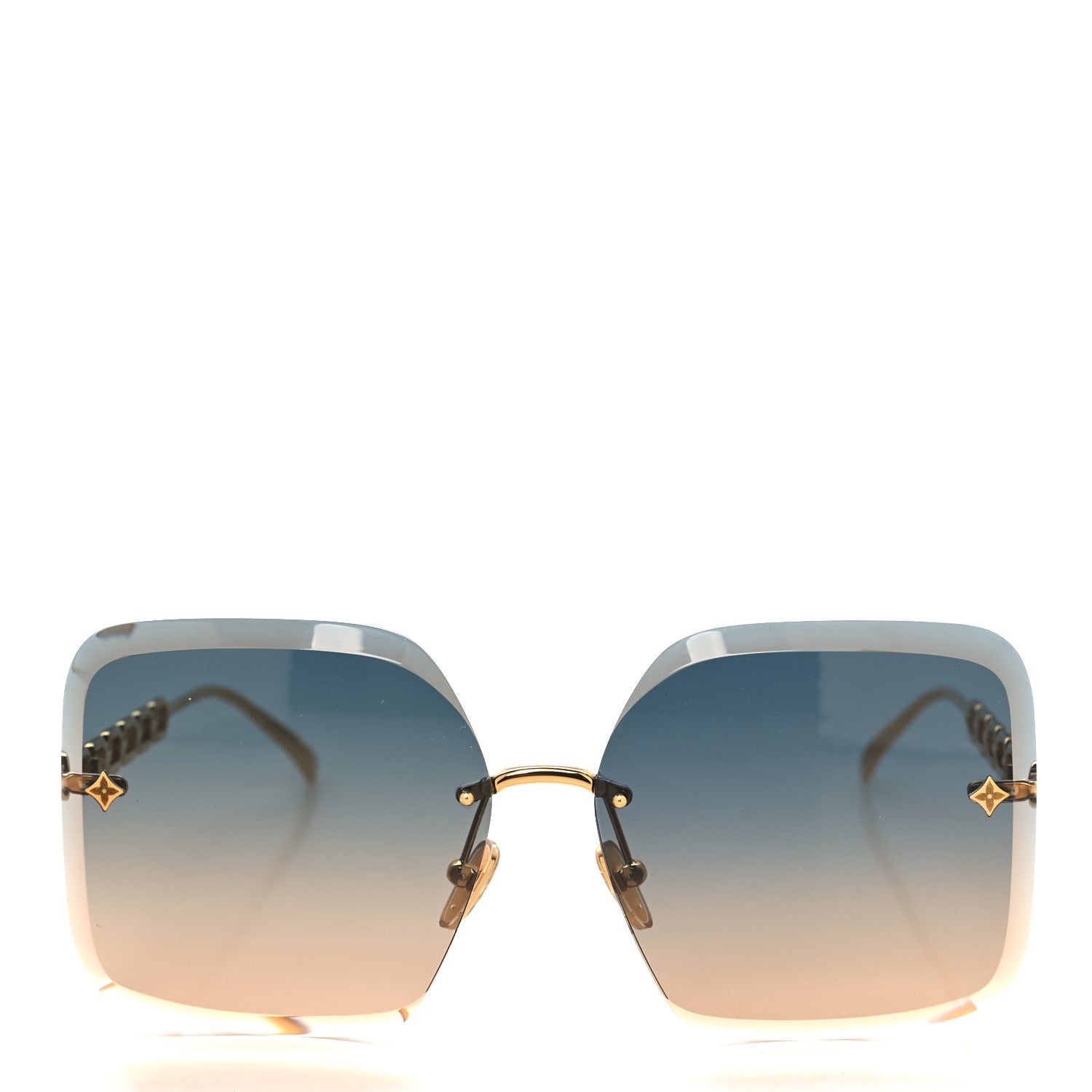 Louis Vuitton Metal LV Jewel Square Sunglasses Z1860U Gradient Blue 2 of 8