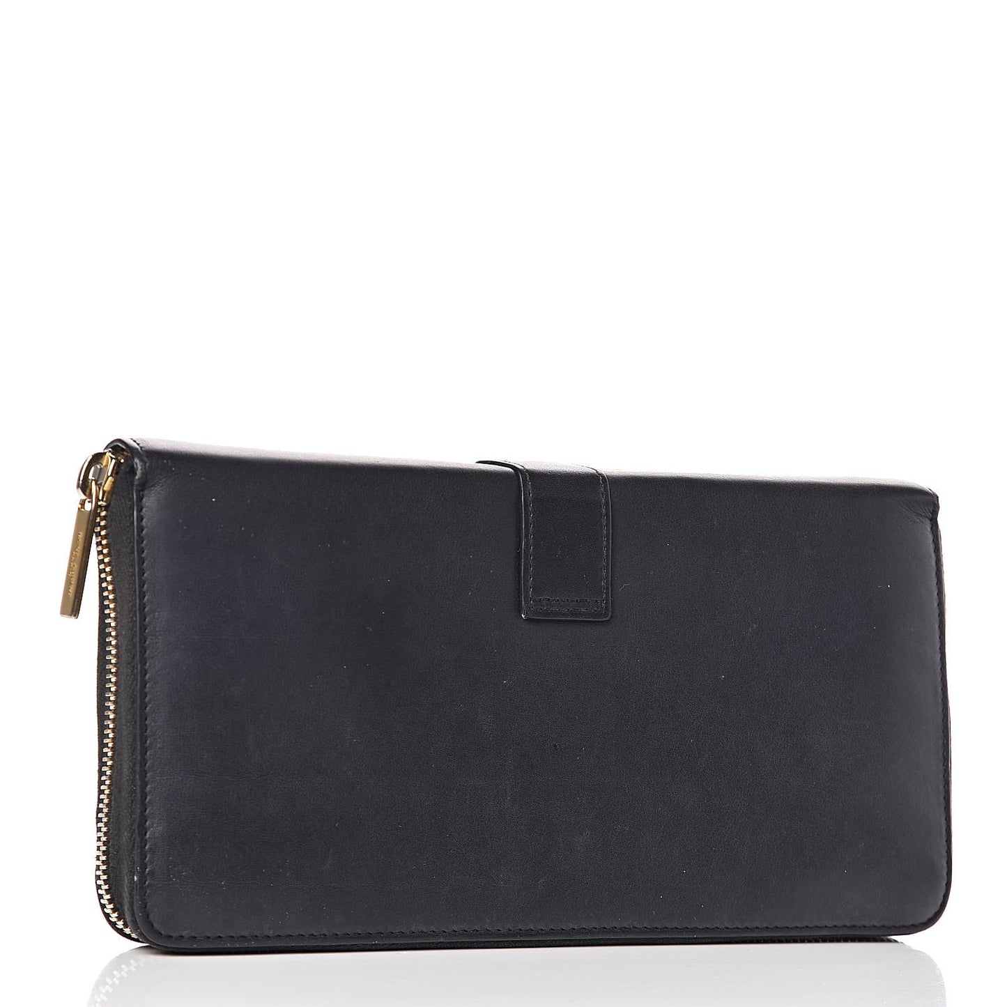 Calfskin Classic Y Ligne Zip Around Wallet Black