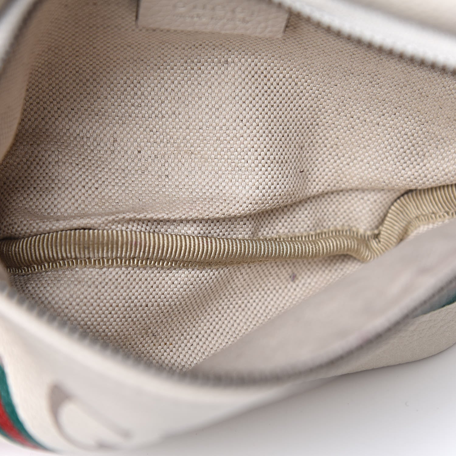 Gucci Grained Calfskin Small Logo Belt Bag White 10 of 12