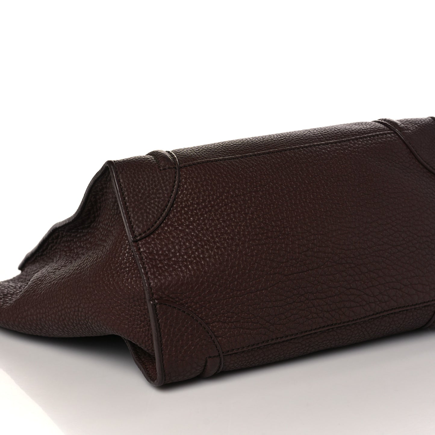 Drummed Calfskin Mini Luggage Dark Brown