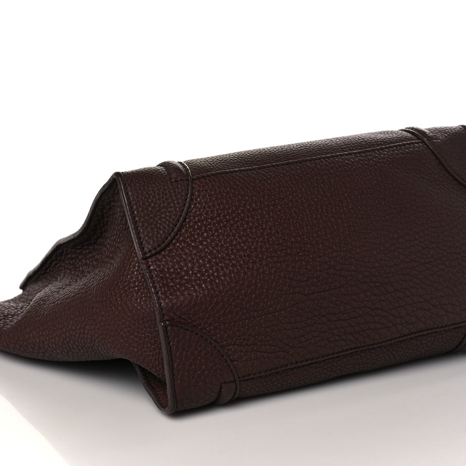 Celine Drummed Calfskin Mini Luggage Dark Brown 6 of 9