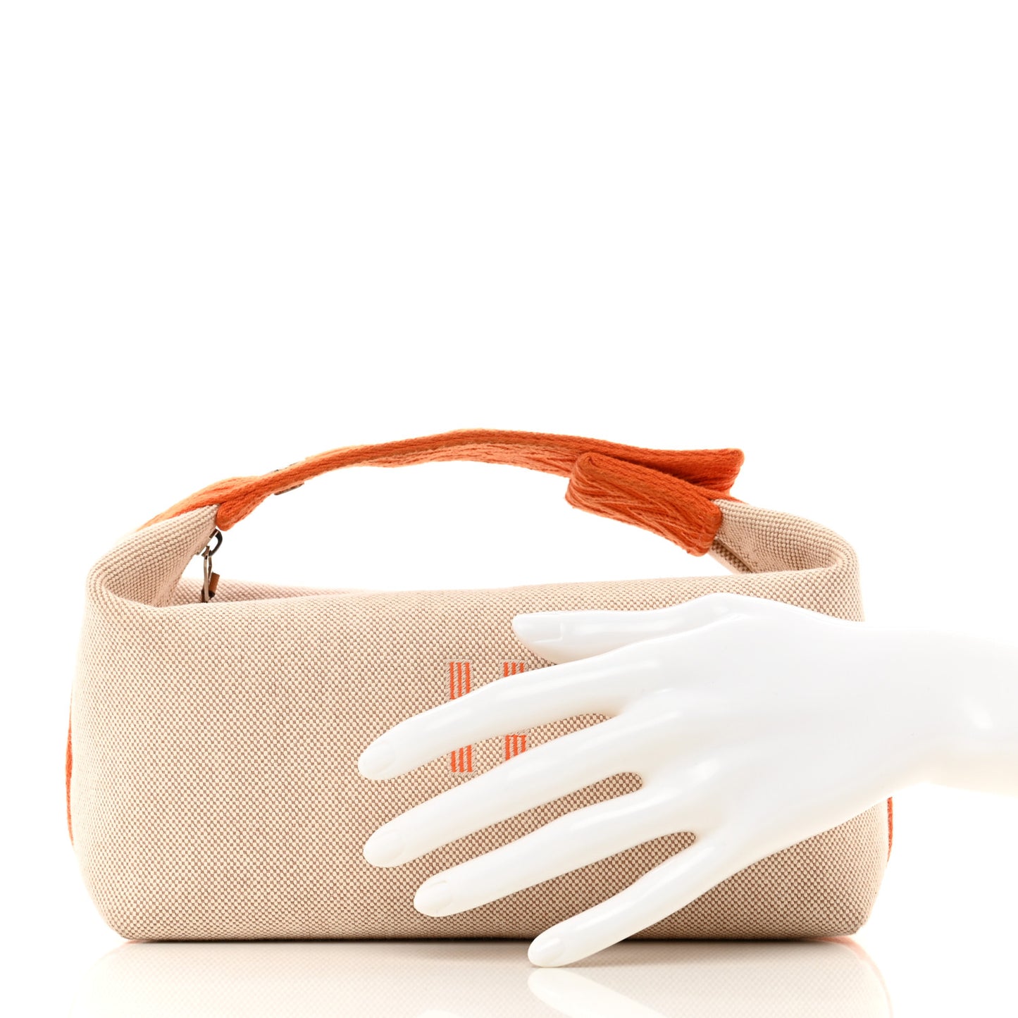 Canvas Small Bride-A-Brac Pouch Natural Orange