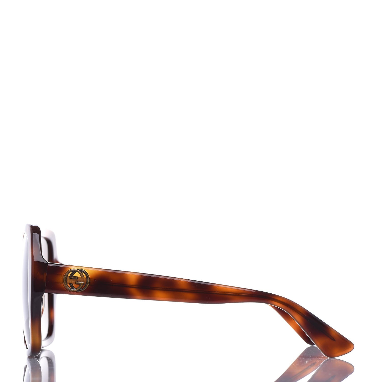 Gucci Acetate Square Frame GG0096S Sunglasses Tortoise 3 of 7