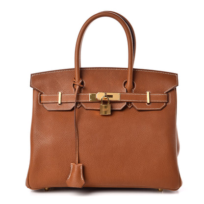 Hermes Natural Barenia Faubourg Birkin 30 Fauve 1 of 35