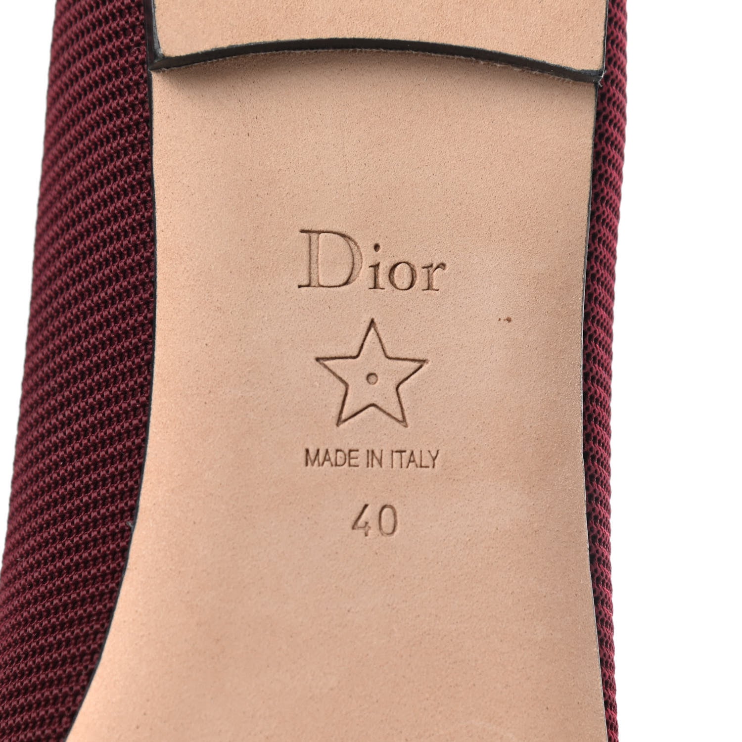 Christian Dior Fabric Ribbon Embroidered J'Adior Ballet Flats 40 Rouge Black 6 of 8