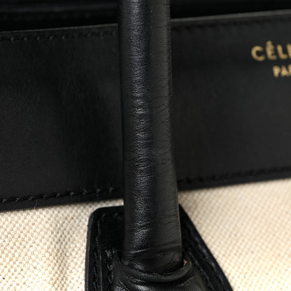 Celine Natural Canvas Smooth Calfskin Mini Luggage Cream 34 of 34