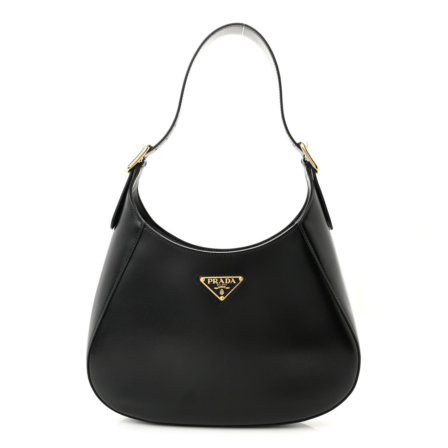 Prada Box Calfskin Shoulder Bag Black 1 of 9