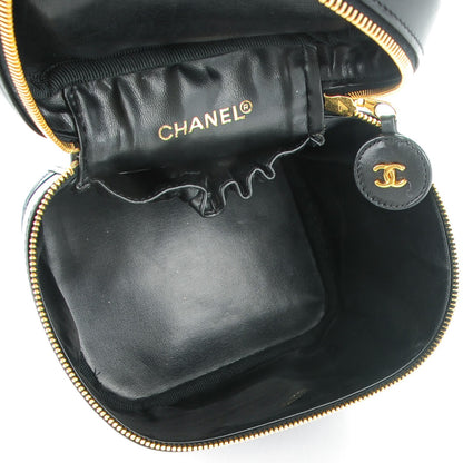 Chanel Lambskin Vanity Cosmetic Case Black 5 of 8