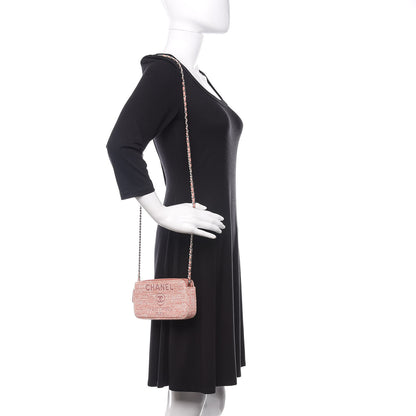 Chanel Canvas Small Deauville Clutch With Chain Pink 2 of 13