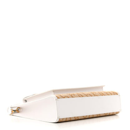 Burberry Monogram Canvas Smooth Calfskin Medium Pocket Bag White Beige 4 of 16