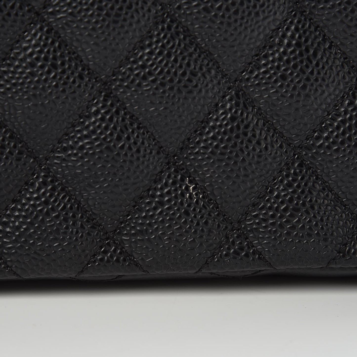 Caviar Quilted East West Flap Black