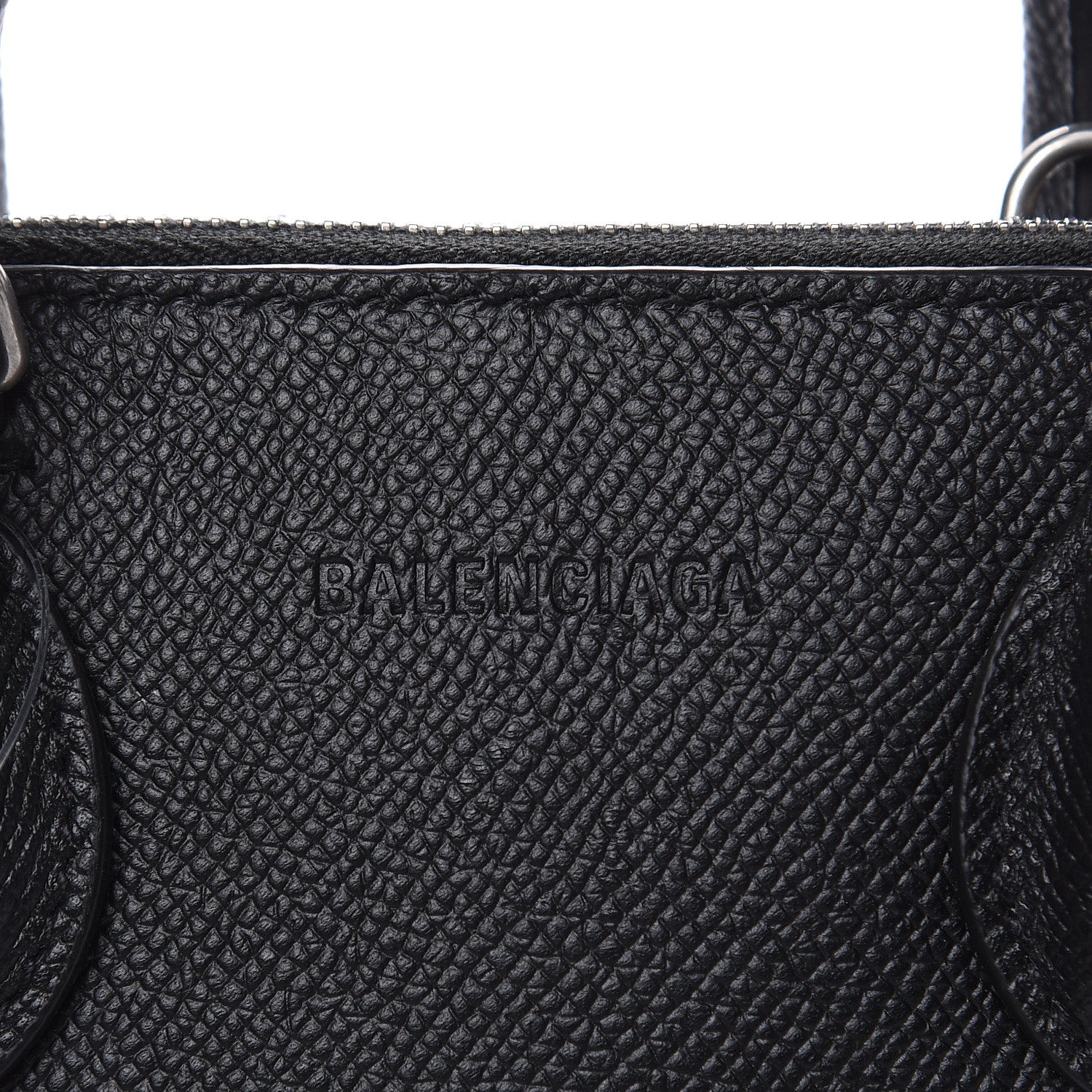 Balenciaga Signature Grained Calfskin XXS Ville Top Handle Bag Black 7 of 10