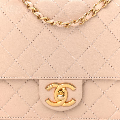 Chanel Lambskin Quilted Small Chic Pearls Flap Beige 7 of 13