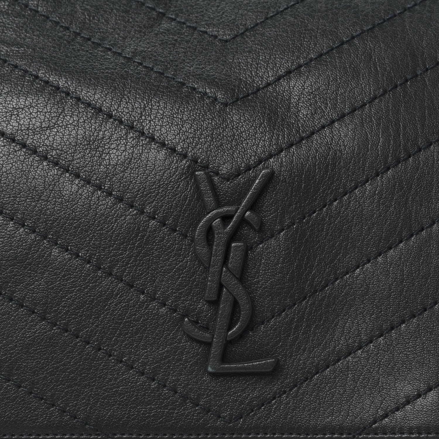 Saint Laurent Vintage Lambskin Chevron Monogram Medium Nolita Dark Green 10 of 10