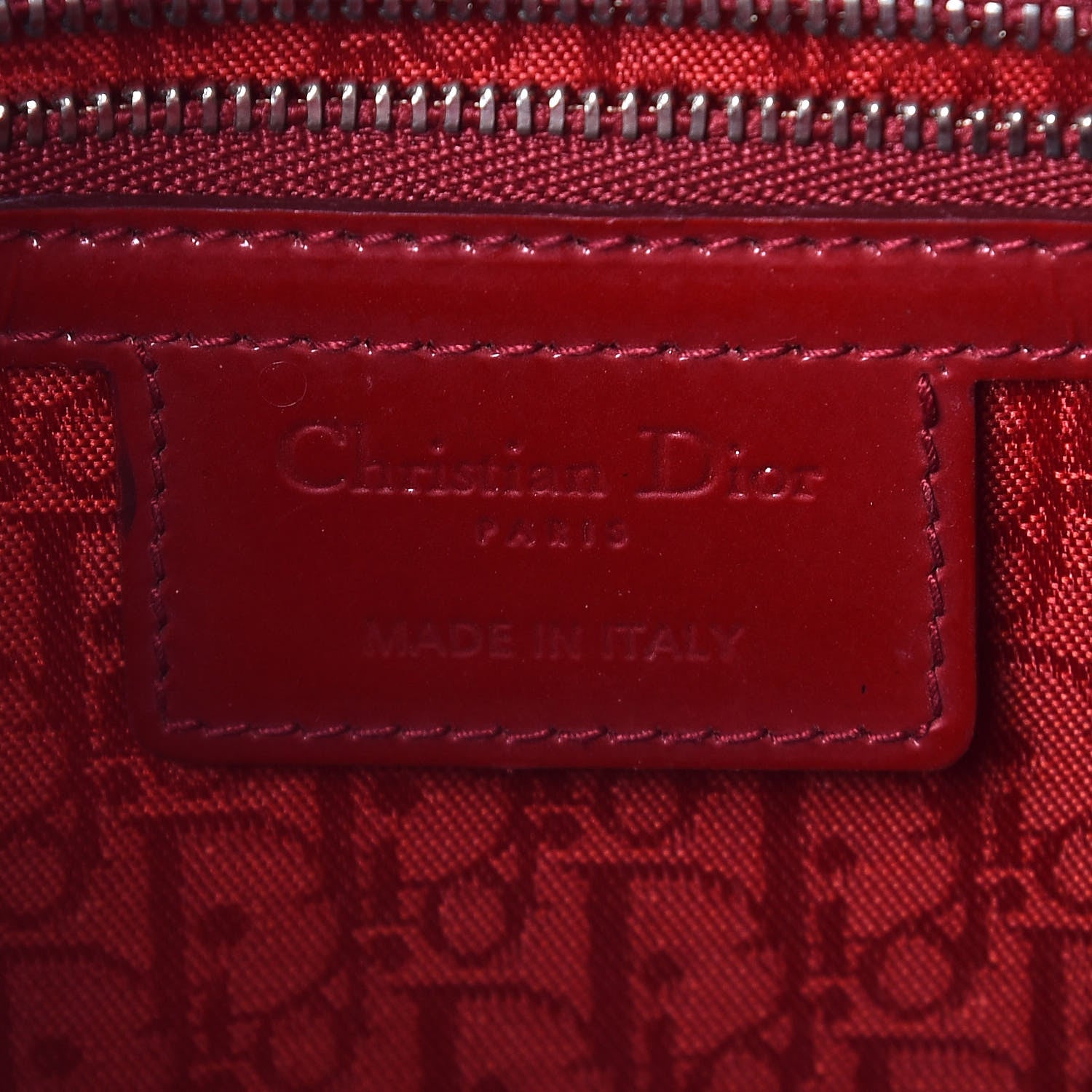 Christian Dior Patent Cannage Large Lady Dior Red 8 of 17