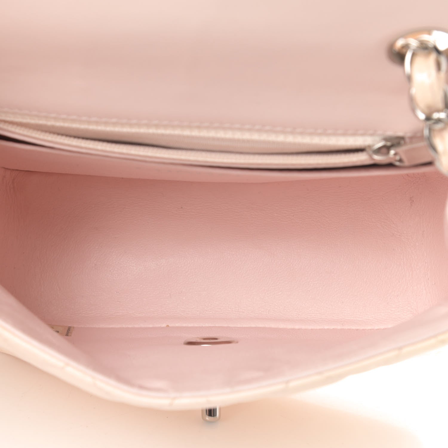 Chanel Patent Quilted Mini Square Flap Light Pink 5 of 14