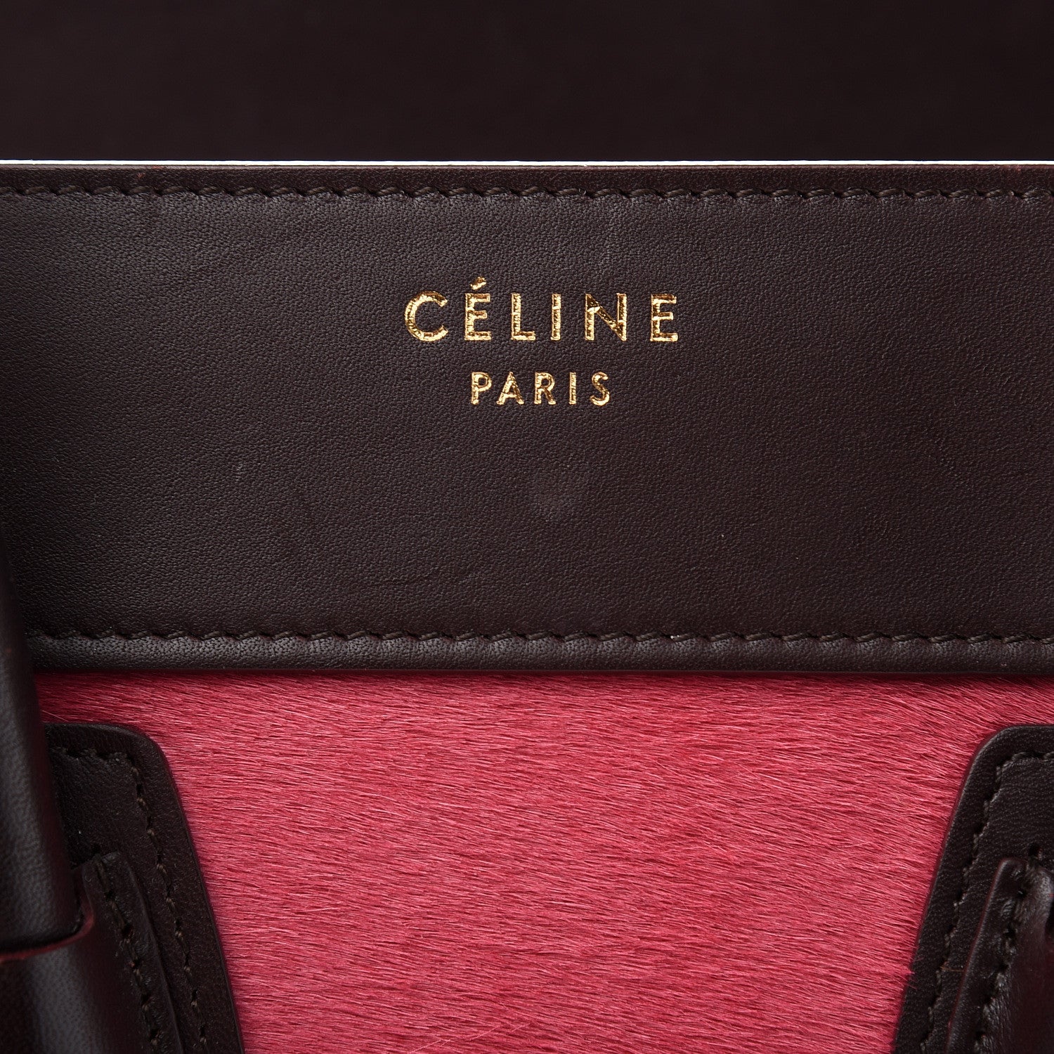 Celine Pony Hair Smooth Calfskin Micro Tri-Color Luggage Pink 10 of 10
