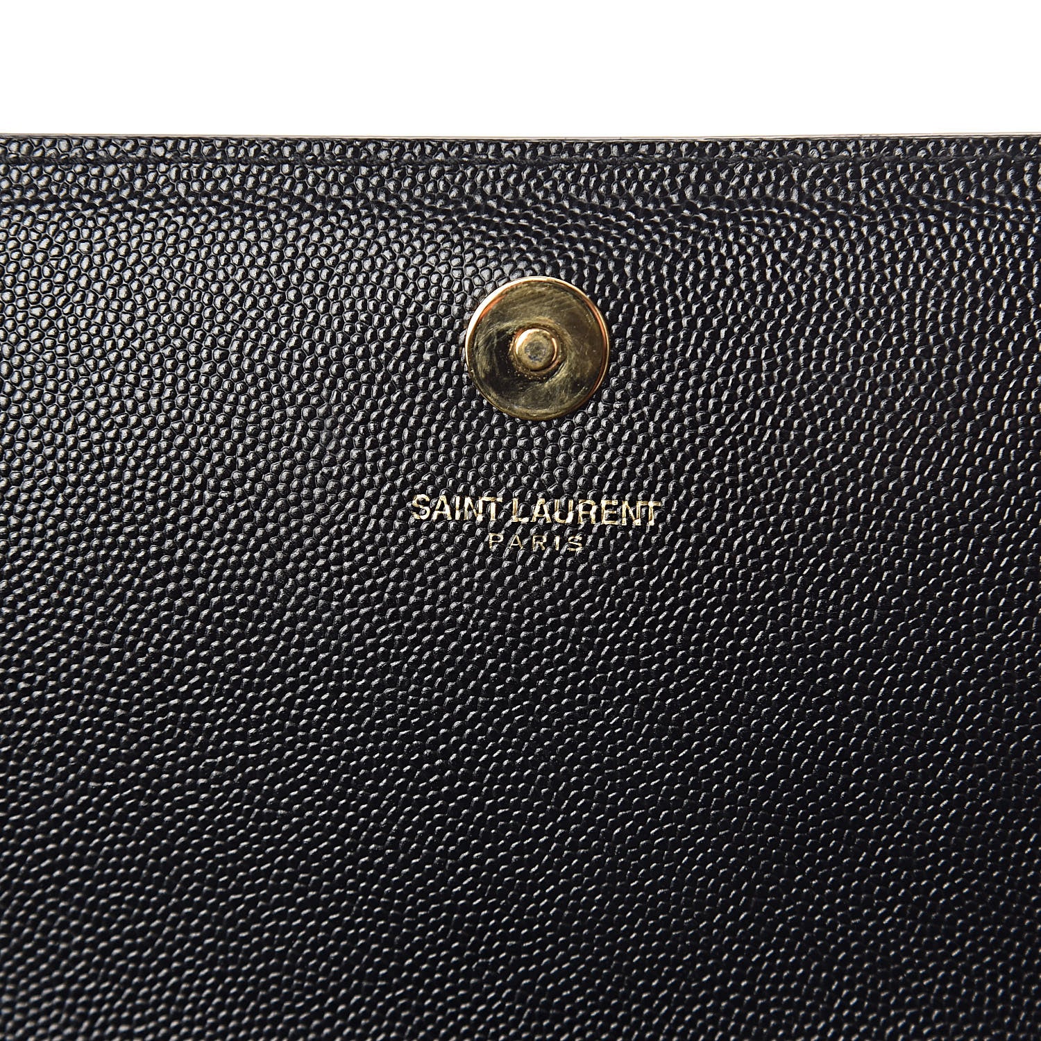 Saint Laurent Grain De Poudre Monogram Cassandre Clutch Black 7 of 12