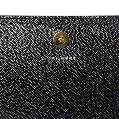 Saint Laurent Grain De Poudre Monogram Cassandre Clutch Black 7 of 12