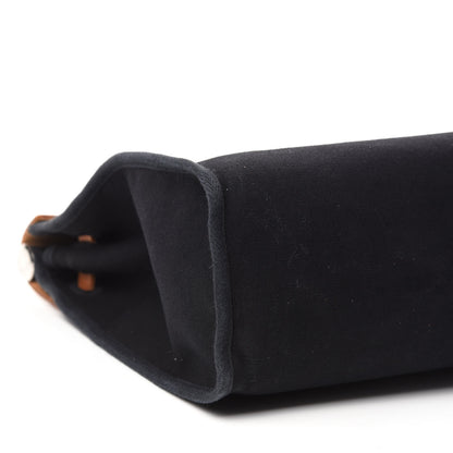 Hermes Toile Vache Calfskin Herbag 30 PM Black Natural 6 of 15