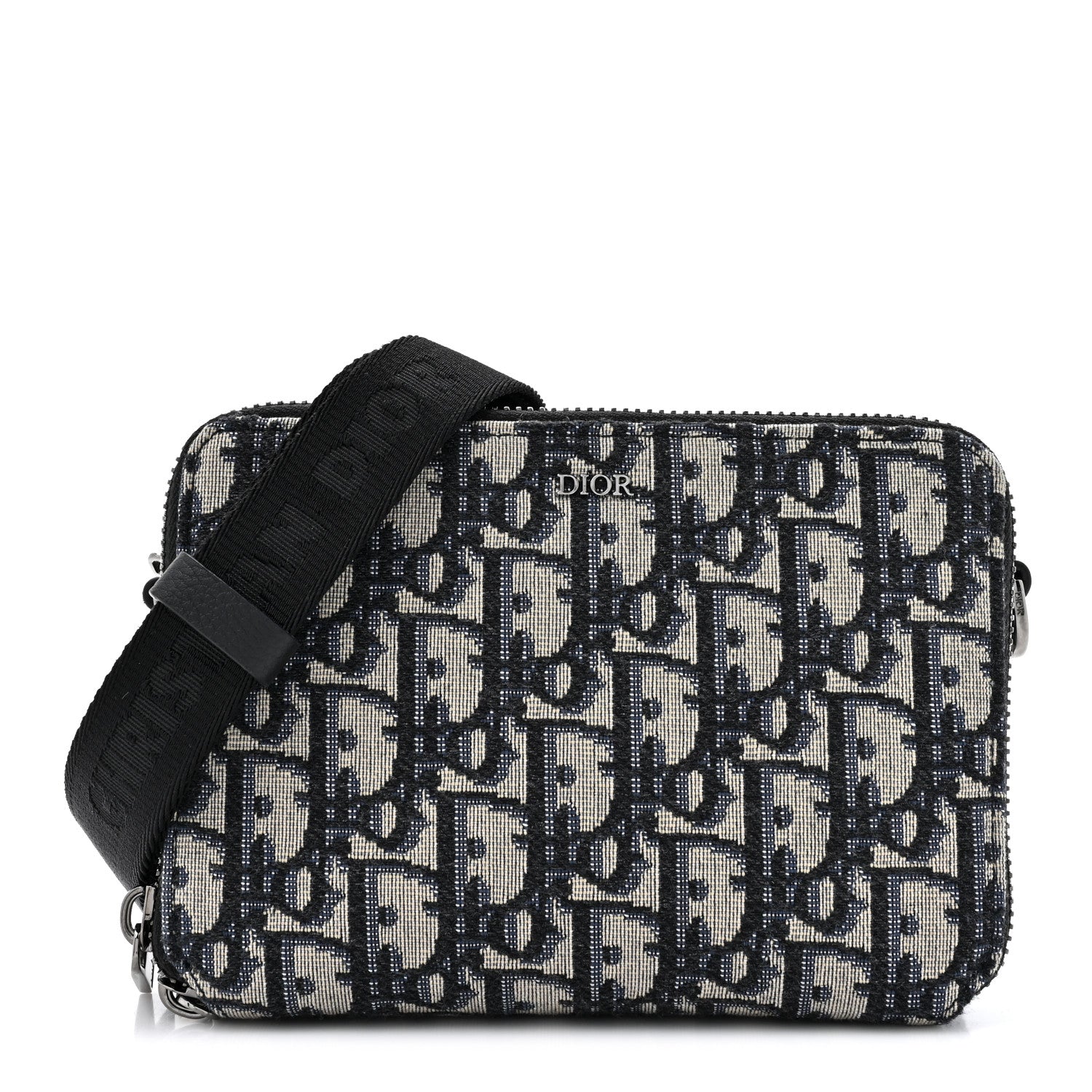 Christian Dior Oblique Pouch Navy Blue 1 of 11