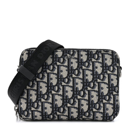 Christian Dior Oblique Pouch Navy Blue 1 of 11