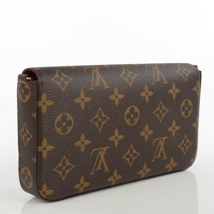 Louis Vuitton Monogram Pochette Felicie Chain Wallet Fuchsia 3 of 8