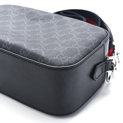 Gucci GG Supreme Monogram Web Shoulder Bag Black Grey 13 of 13