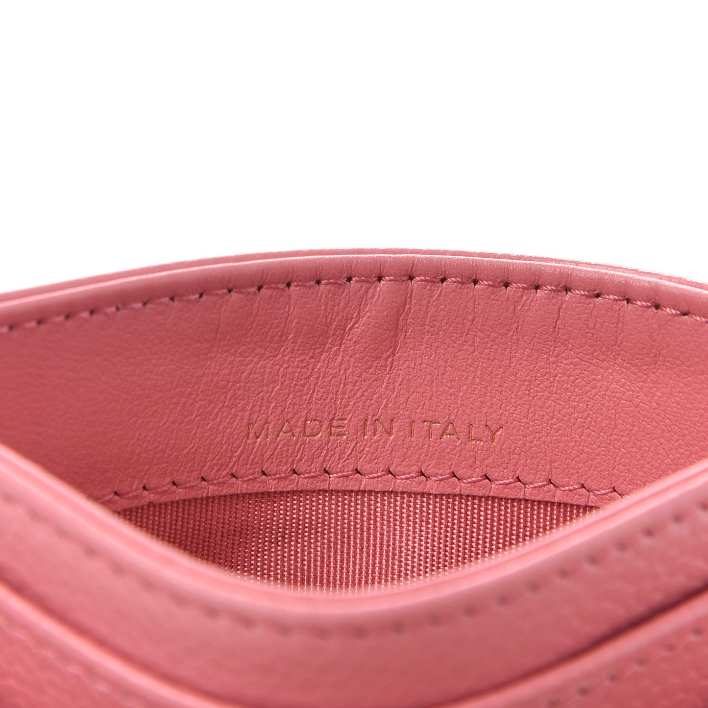 Caviar Camellia Embossed Card Holder Pink